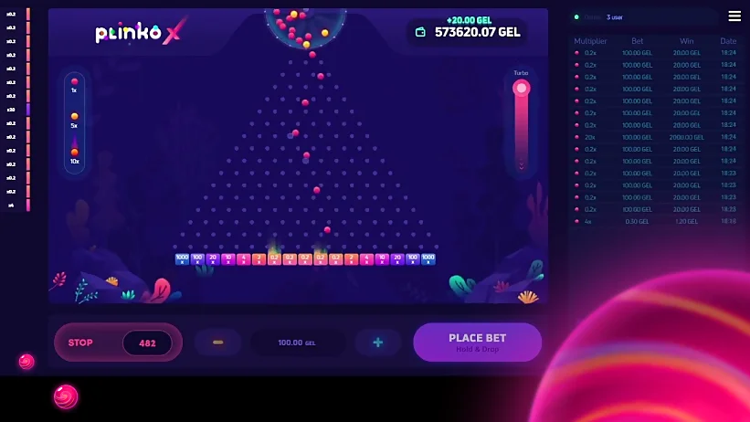 Plinko X slot interface