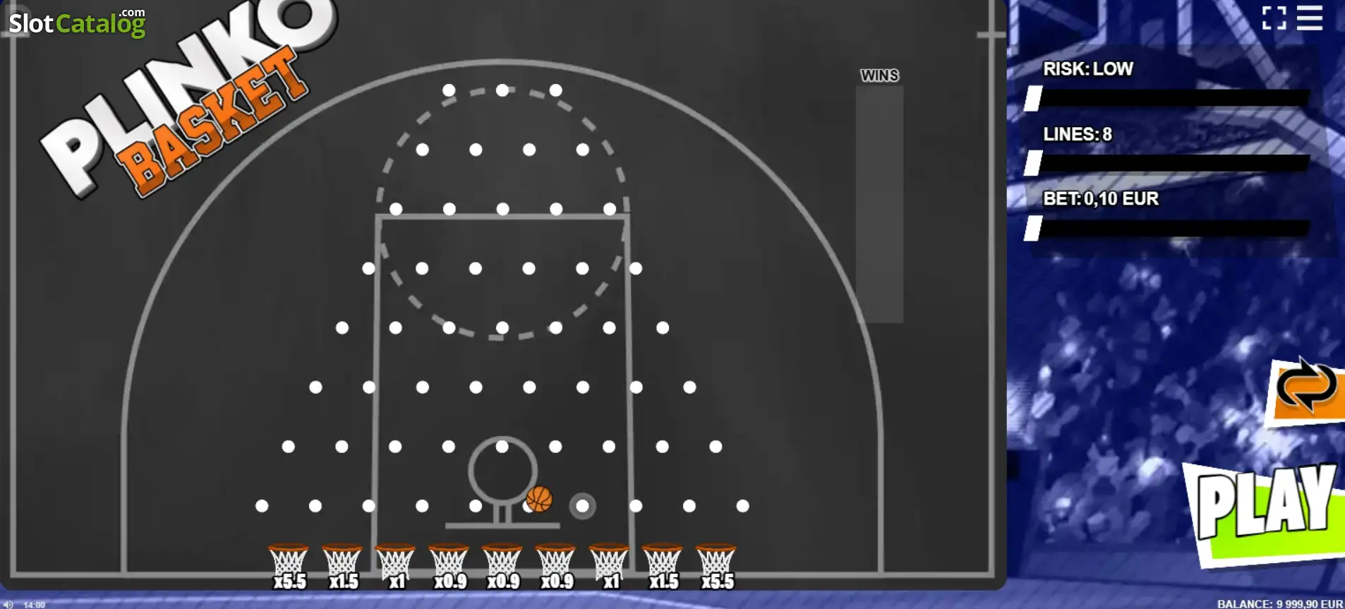 Plinko Basket slot interface